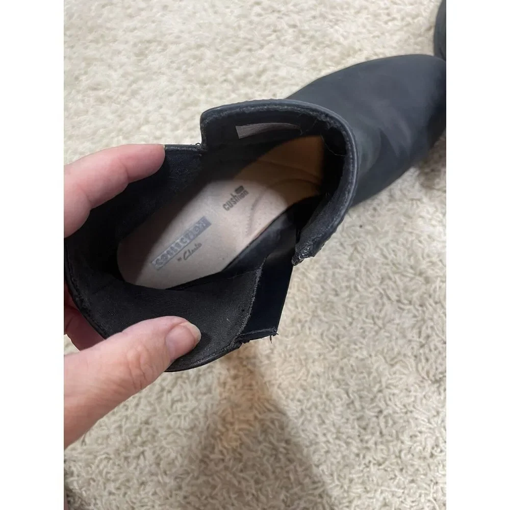 Clarks Women's Verona Trish Ankle Boots‎ Black Size 9 Western Comfort Non Slip